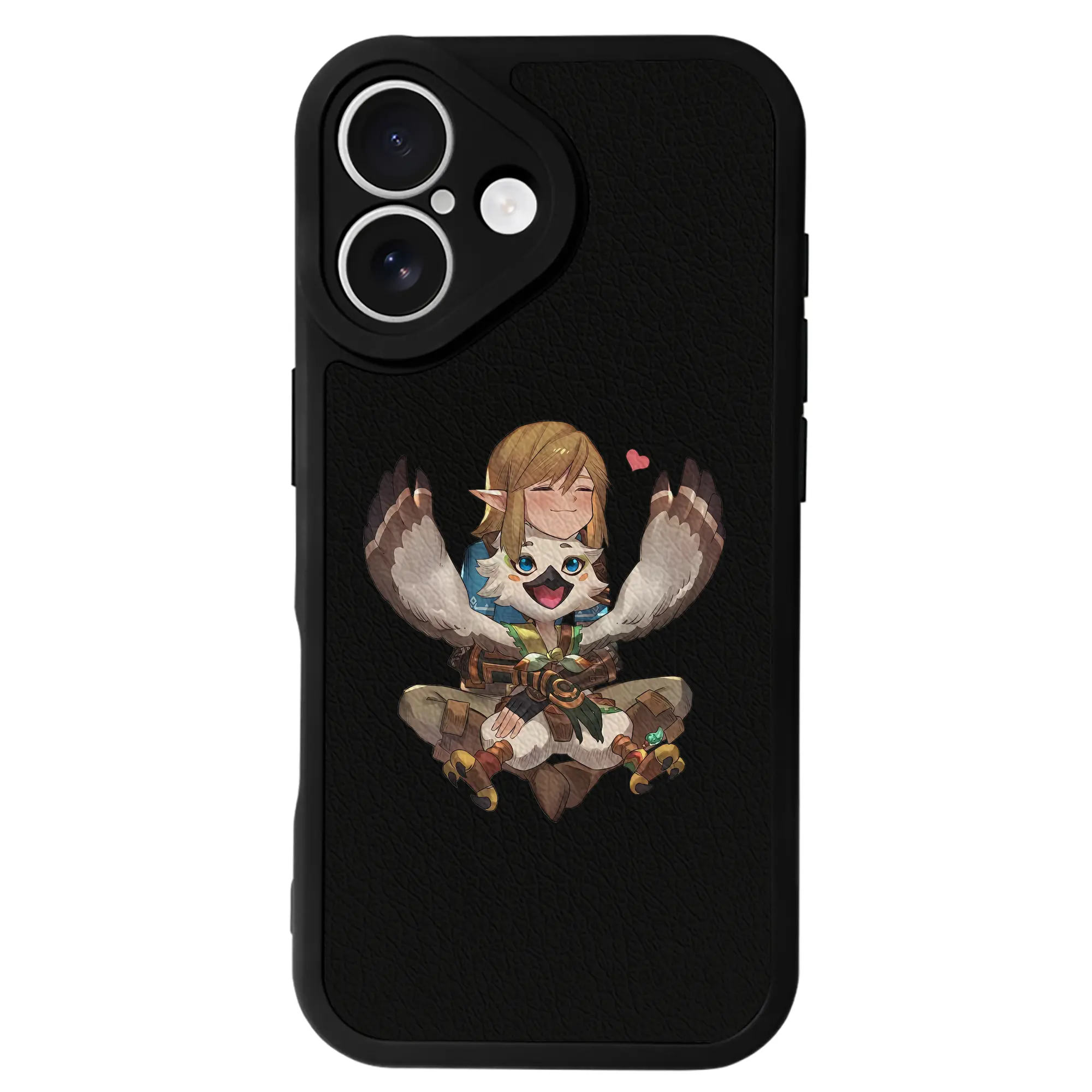 ゼルダの伝説 グッズ,Revali - IPhone 16シリーズ対応 ・ シリコンスマホケース ・ レザー調 ・ 高精度フィット ・ 耐衝撃 ・ ワイヤレス充電対応 ・ 精密カット